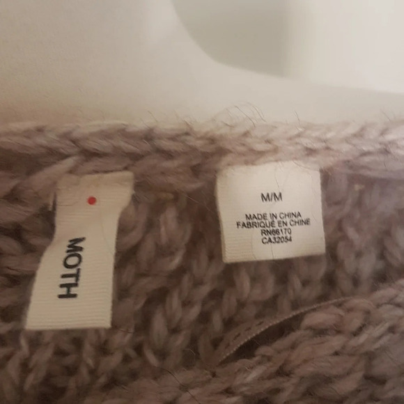 Anthropologie moth alpaca wool acrylic drop shoulder oversized sweater tunic - Picture 9 of 11